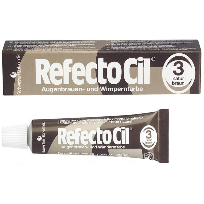 8023403_1 REFECTOCIL ΒΑΦΗ ΦΡΥΔΙΩΝ & ΒΛΕΦΑΡΙΔΩΝ No 3 ΚΑΣΤΑΝΟ ΦΥΣΙΚΟ 15ml - Image 1