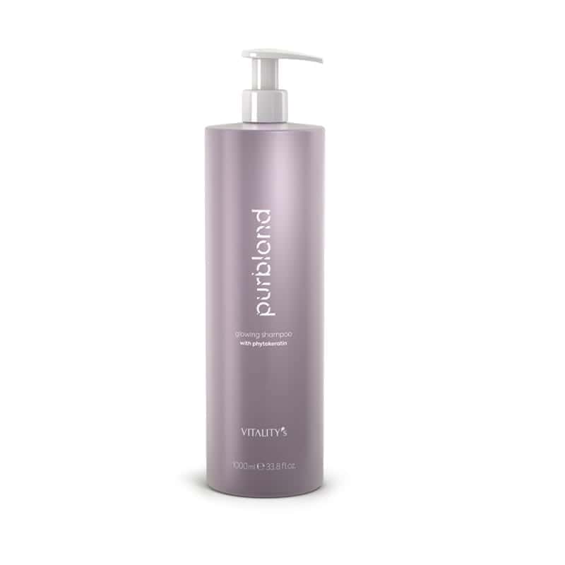 Glowig Shampoo 1000ml PURBLOND GLOWING SHAMPOO 1000ml VITALITY'S - Image 1