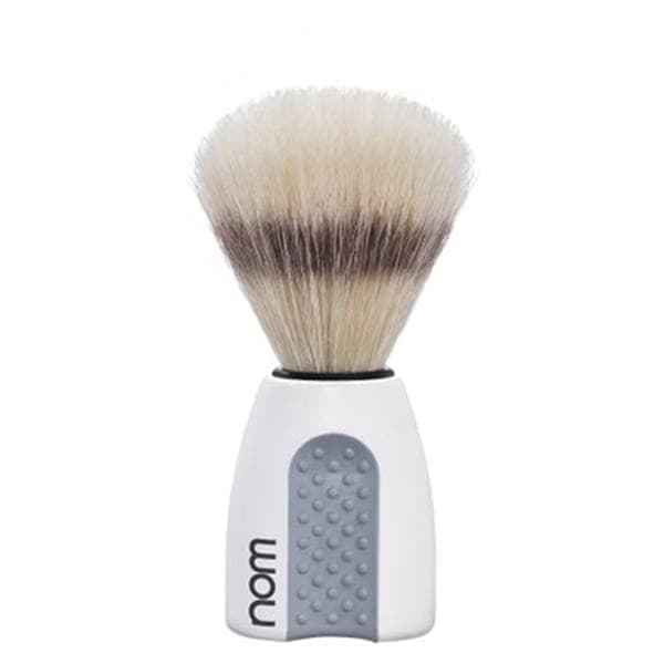 muhle-nom-erik-41wh-bristle-shaving-brush NOM by MÜHLE ΠΙΝΕΛΟ ΞΥΡΙΣΜΑΤΟΣ ERIK ΛΕΥΚΟ ΜΕ ΤΡΙΧΑ ΑΓΡΙΟΧΟΙΡΟΥ - Image 1