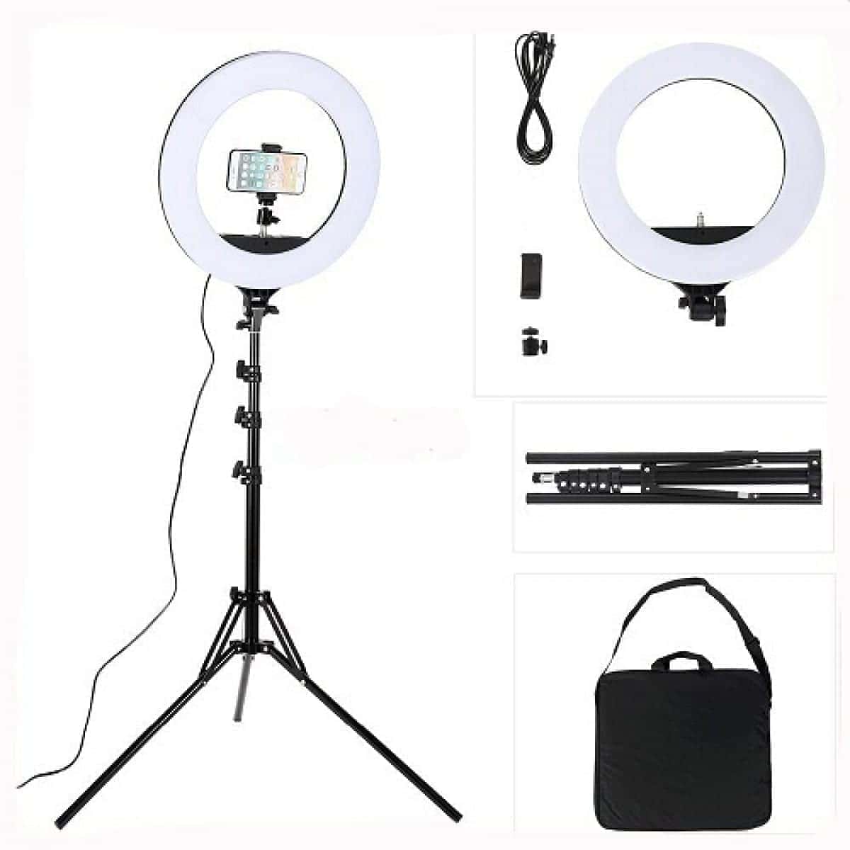 yq480 1 RING LIGHT YQ-480B ΕΠΑΓΓΕΛΜΑΤΙΚΟ ΦΩΤΟΓΡΑΦΙΚΟ ΦΩΤΙΣΤΙΚΟ 48cm - Image 1