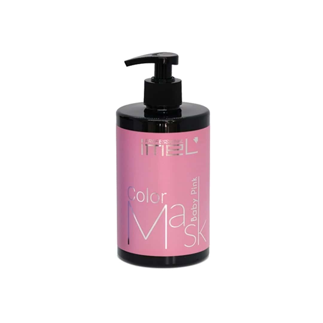 imel baby pink final IMEL ΜΑΣΚΑ ΜΑΛΛΙΩΝ ΜΕ ΧΡΩΜΑ - BABY PINK 500ml - Image 1