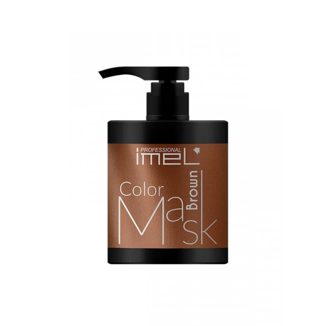 imel brown IMEL ΜΑΣΚΑ ΜΑΛΛΙΩΝ ΜΕ ΧΡΩΜΑ - BROWN 500ml - Image 1