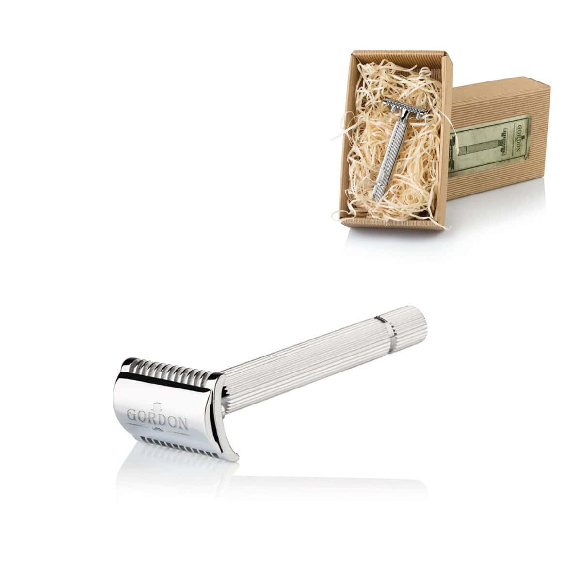 d412_rasoio_da_barba_ottone_gordon LABOR PRO ΞΥΡΑΦΙ ΞΥΡΙΣΜΑΤΟΣ ΧΡΩΜΙΟΥ - Image 1