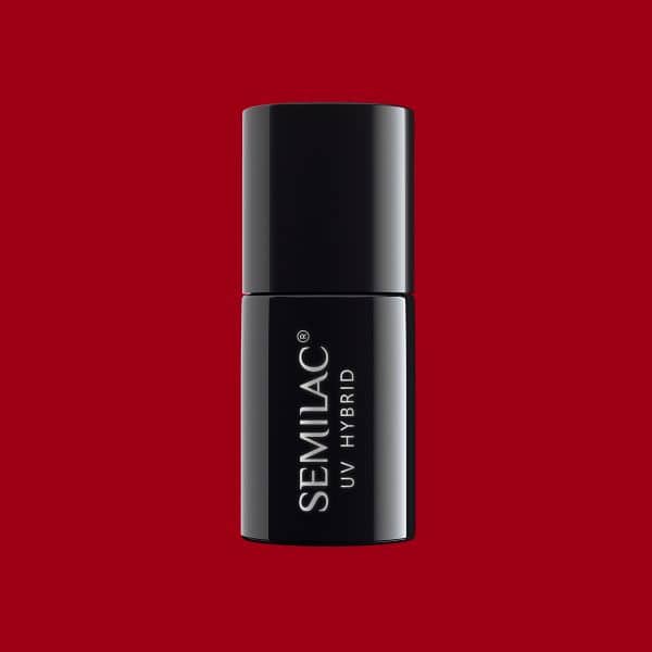 027_uv_hybrid_semilac_intense_red_7ml_11 ΗΜΙΜOΝΙΜΟ ΒΕΡΝIΚΙ SEMILAC 027 INTENSE RED 7ml - Image 1