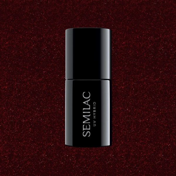 393 1 ΗΜΙΜOΝΙΜΟ ΒΕΡΝIΚΙ SEMILAC 393 SPARKLING BLACK CHERRY 7ml - Image 1