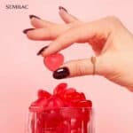 ΗΜΙΜOΝΙΜΟ ΒΕΡΝIΚΙ SEMILAC 393 SPARKLING BLACK CHERRY 7ml - Image 2