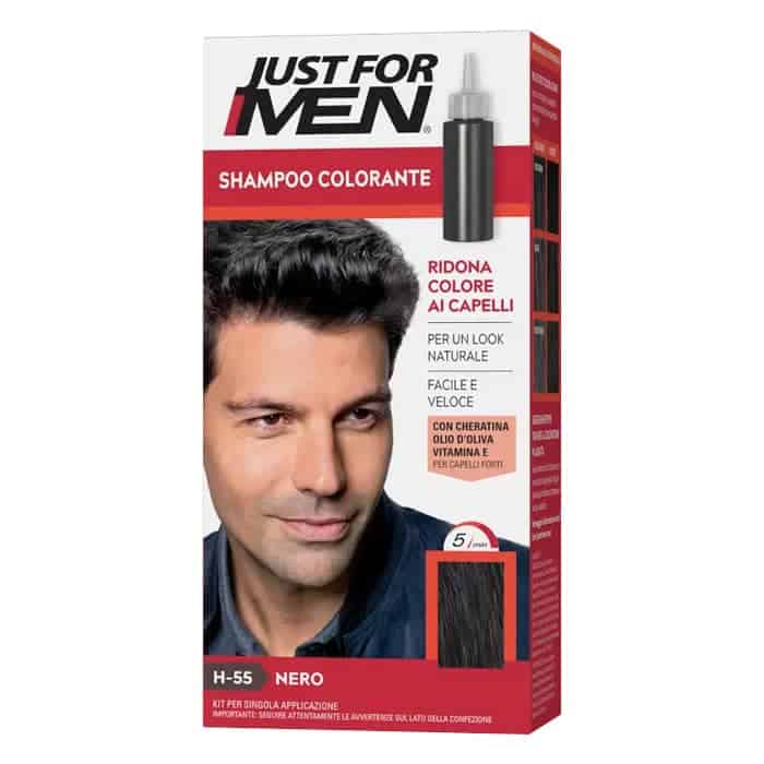 JUST FOR MEN ΒΑΦΗ ΓΙΑ ΜΑΛΛΙΑ H-55 Μαύρο JUST FOR MEN ΒΑΦΗ ΓΙΑ ΜΑΛΛΙΑ H-55 Μαύρο