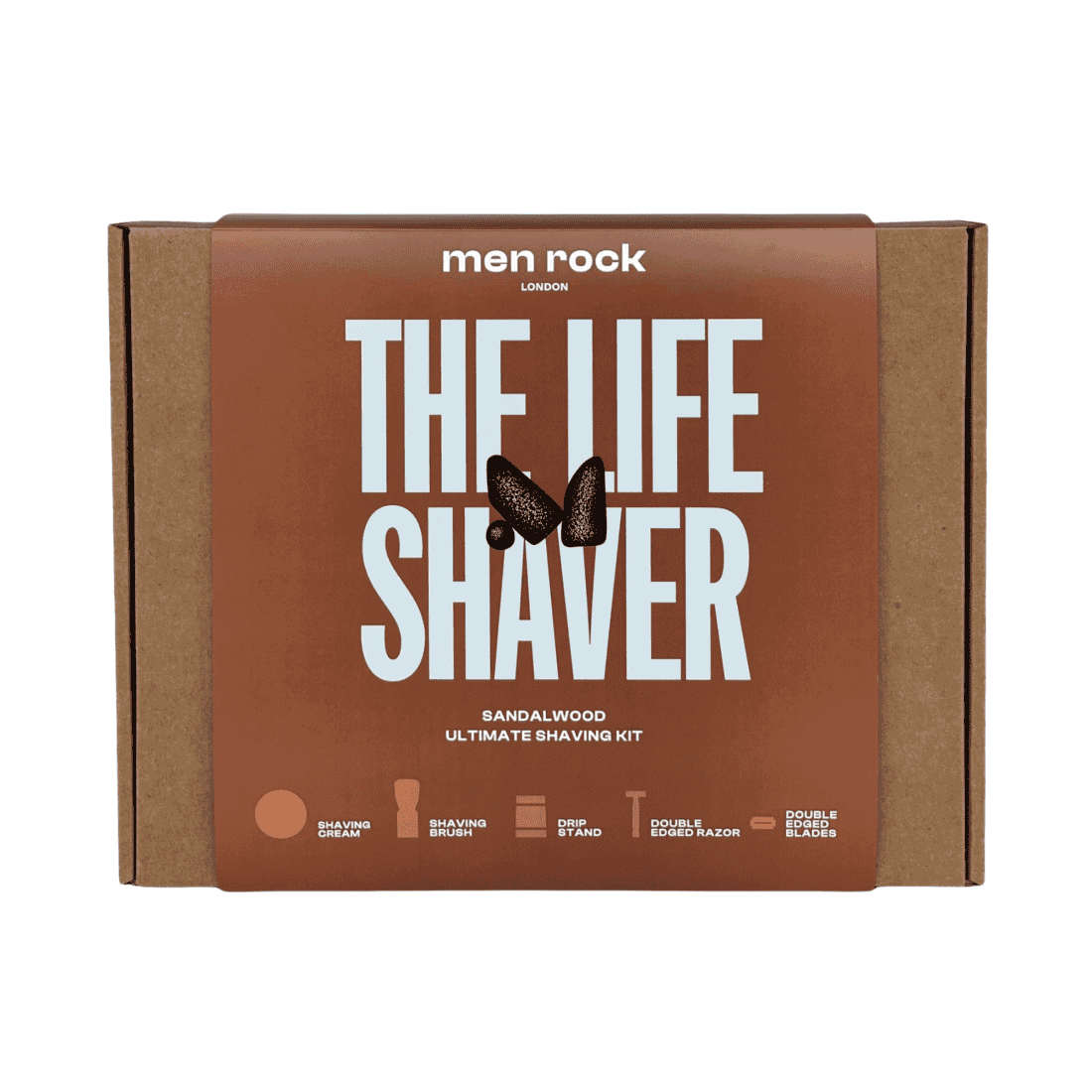 05-07-401-set-dorou-men-rock (3) Σετ Δώρου Ξυρίσματος MEN ROCK Sandalwood - Shave Cream 100ml & Πινέλο με Βάση, Ξυριστική & Λεπίδες - Image 1