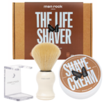 Σετ Δώρου Ξυρίσματος MEN ROCK Sandalwood - Shave Cream 100ml & Πινέλο με Βάση - Image 3