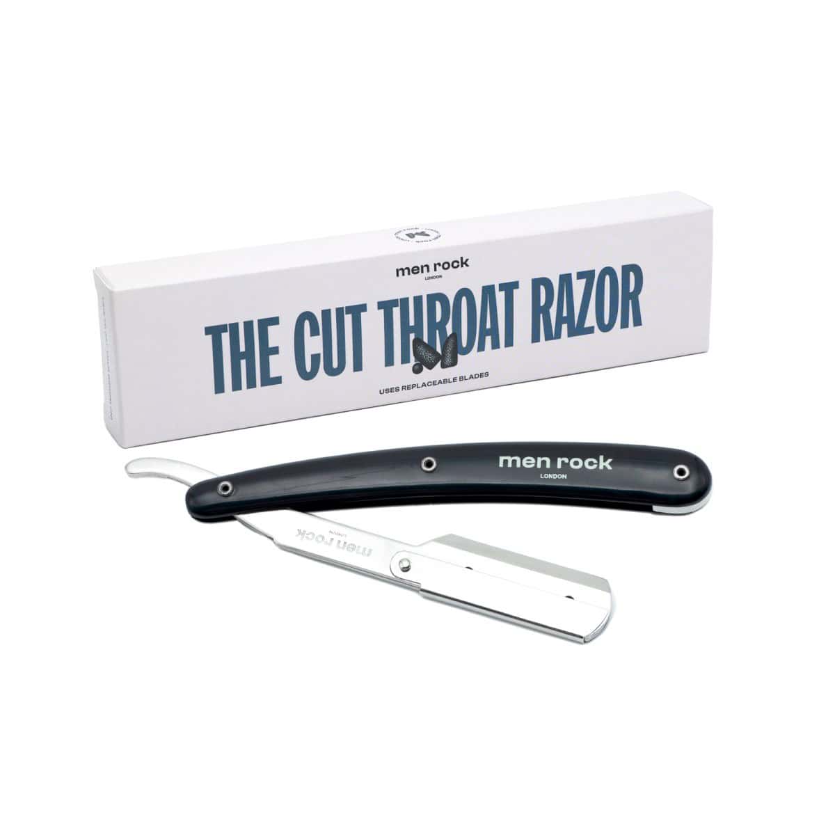 Men Rock Cut Throat Razor _box and razor_5060796560374 ΦΑΛΤΣΕΤΑ ΞΥΡΙΣΜΑΤΟΣ με 5 ΛΕΠΙΔΕΣ MEN ROCK - Image 1