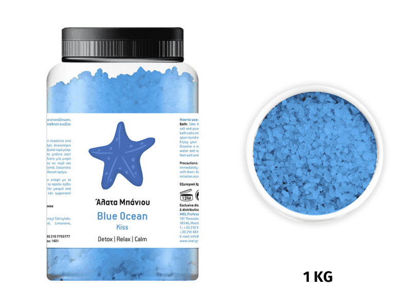 1 κ KG RELAXING BATH ΑΛΑΤΑ ΓΙΑ ΜΠΑΝΙΟ BLUE OCEAN 1kg - Image 1