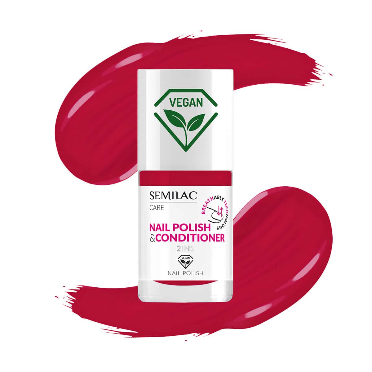 029 SEMILAC 2in1 BREATHABLE CLASSIC NAIL POLISH WITH CONDITIONER 7ml 029 χρωματιστό βερνίκι νυχιών με conditioner 7ml breathable 2in1 2 σε 1 Semilac