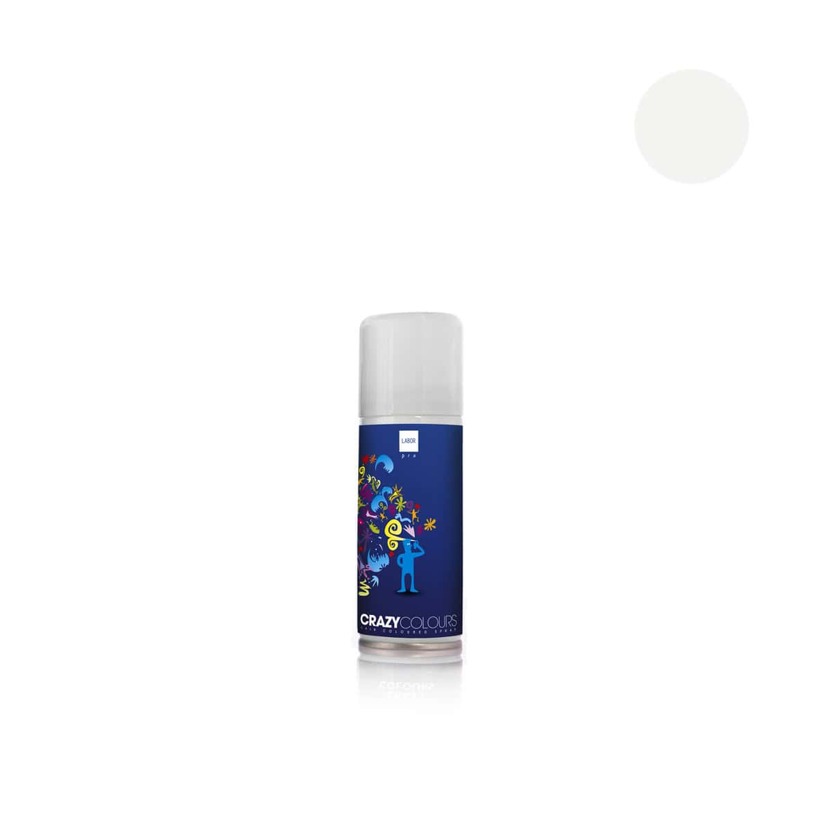 LABOR NEW CRAZY COLOR - WHITE 125ml Labor new crazy color white λευκό 125ml χρωματιστό σπρέι μαλλιών