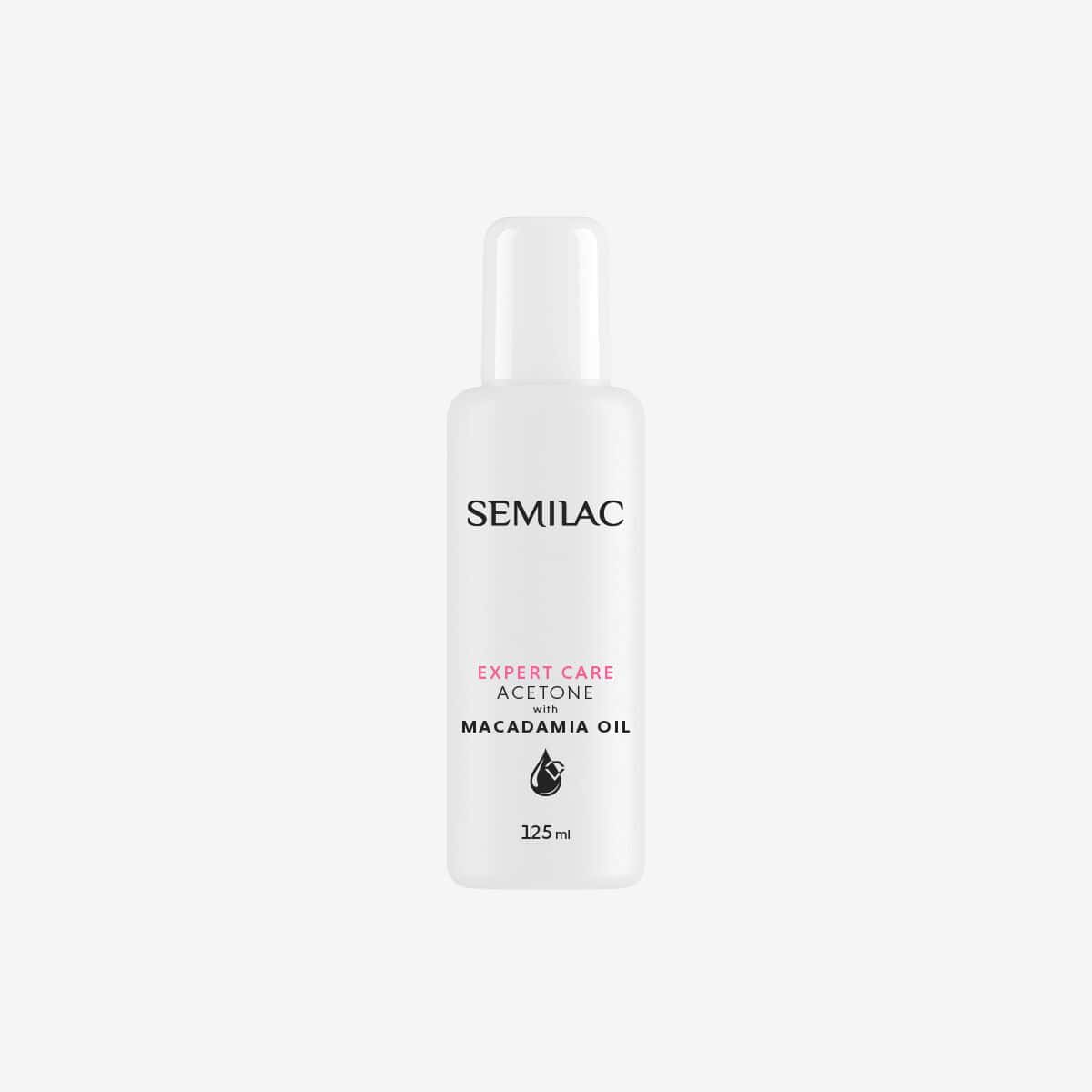 SEMILAC ΑΣΕΤΟΝ EXPERT CARE WITH MACADAMIA OIL 125ml Semilac ασετόν έλαιο μακαντάμια macadamia oil expert care 125ml