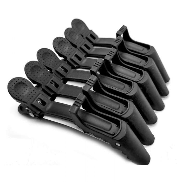 CROC HAIR CLIPS 6τμχ κλιπς μαλλιών κομμωτηρίου πλαστικό συσκευασία 6 τεμάχια
