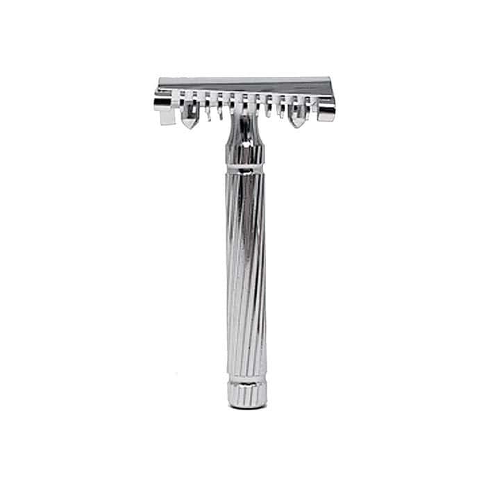 ΞΥΡΙΣΤΙΚΗ ΚΛΑΣΣΙΚΗ FATIP PICCOLO CHROME ORIGINAL TWISTED OPEN COMB ξυριστική κλασσική FATIP Piccolo Chrome Original Twisted Open Comb