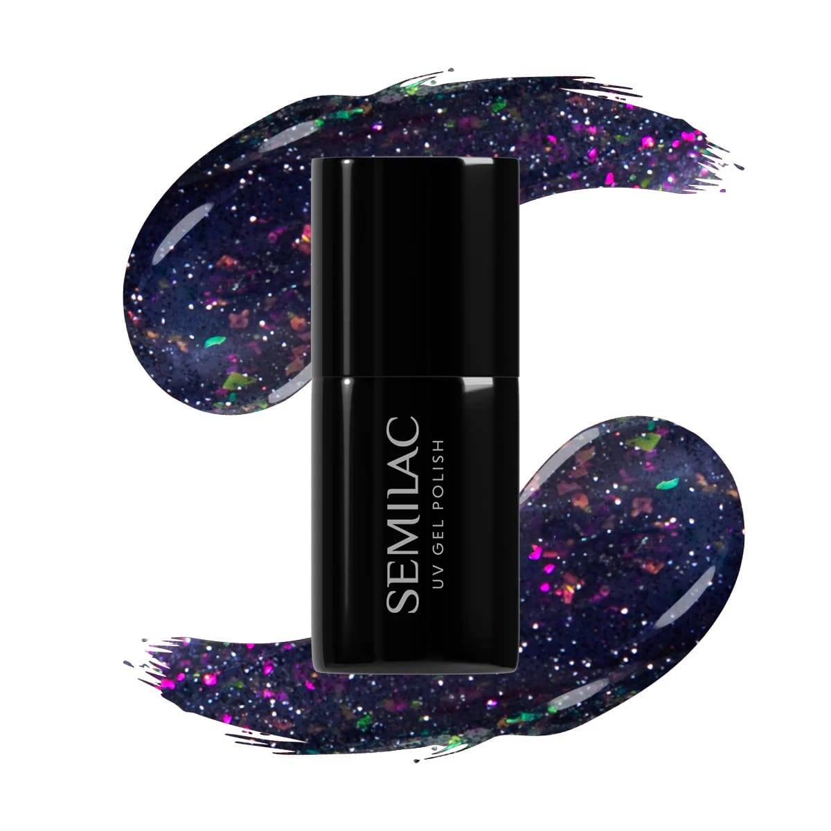 ΗΜΙΜΟΝΙΜΟ ΒΕΡΝΙΚΙ SEMILAC 611 VIOLET NIGHT ημιμόνιμο βερνίκι νυχιών Semilac 611 Violet Night