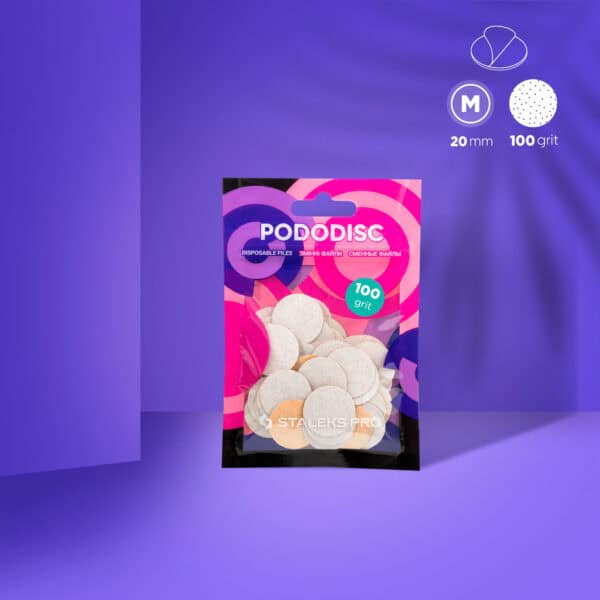 Staleks Pro ανταλλακτικά αυτοκόλλητα pads μιας χρήσης Pododisc 20mm 100 grit 50 τεμάχια