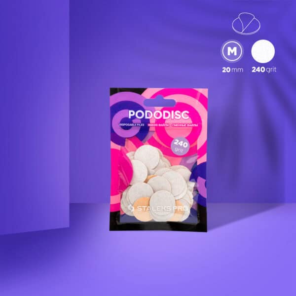 Staleks Pro ανταλλακτικά αυτοκόλλητα pads μιας χρήσης Pododisc 20mm 240 grit 50 τεμάχια