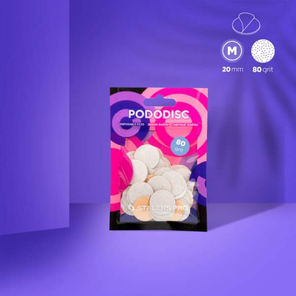 Staleks Pro ανταλλακτικά αυτοκόλλητα pads μιας χρήσης Pododisc 20mm 80 grit 50 τεμάχια