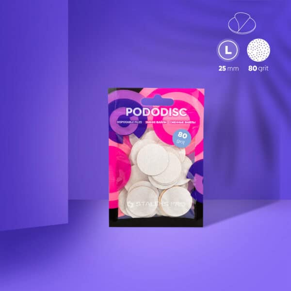 Staleks Pro ανταλλακτικά αυτοκόλλητα pads μιας χρήσης Pododisc 25mm 80 grit 50 τεμάχια