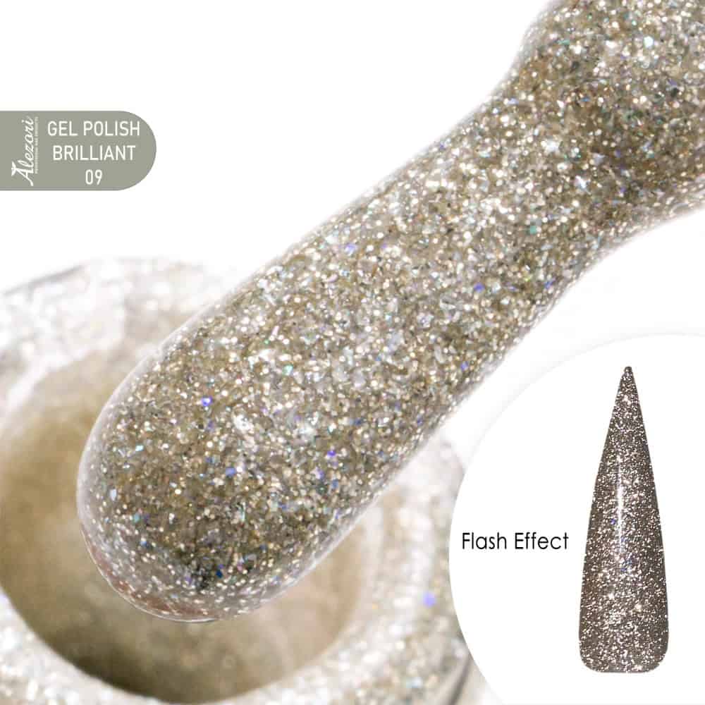 GEL POLISH BRILLIANT 09_HEMA-1000x1000 GEL POLISH BRILLIANT (FLASH EFFECT) 09 15ml. - Image 1