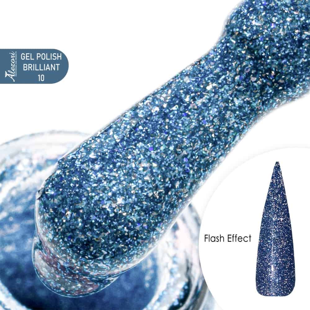 GEL POLISH BRILLIANT 10_HEMA-1000x1000 GEL POLISH BRILLIANT (FLASH EFFECT) 10 15ml. - Image 1