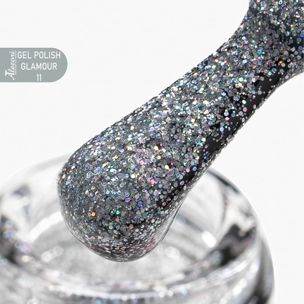 GEL POLISH GLAMOUR 11 (003)_HEMA-1000x1000 GEL POLISH GLAMOUR 11 (№003_GLITTER) 15ml. - Image 1