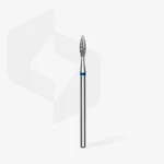 Diamond nail drill bit pointed flame blue EXPERT head diameter 2,3 mm / working part 8 mm