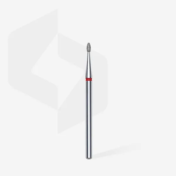 Diamond nail drill bit rounded bud red EXPERT head diameter 1,6 mm / working part 3,4 mm