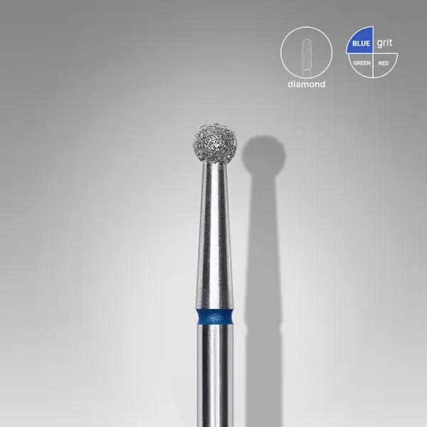 Diamond nail drill bit ball blue EXPERT head diameter 2,7 mm