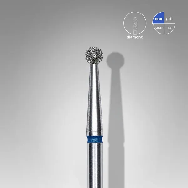 Diamond nail drill bit ball blue EXPERT head diameter 2,5 mm