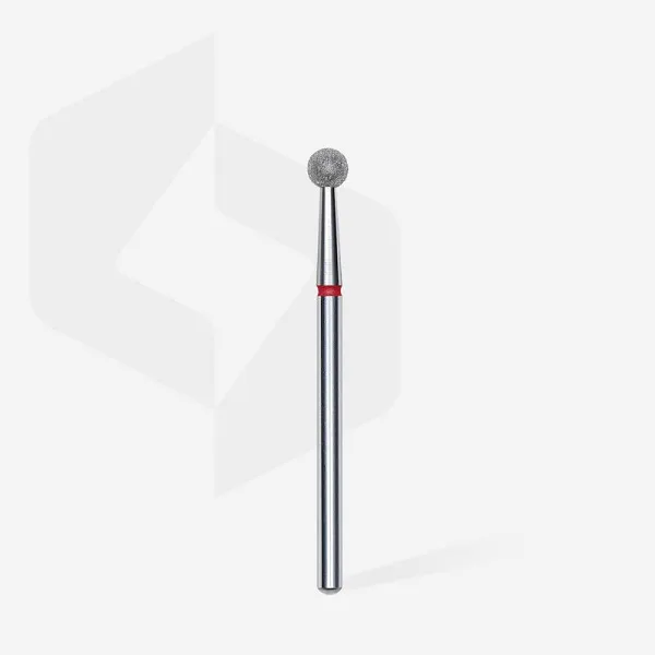 Diamond nail drill bit ball red EXPERT head diameter 4 mm
