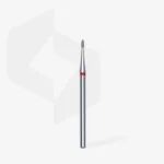 Diamond nail drill bit rounded bud red EXPERT head diameter 1,2 mm / working part 3 mm