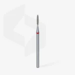 Diamond nail drill bit flame red EXPERT head diameter 1,4 mm / working part 8 mm