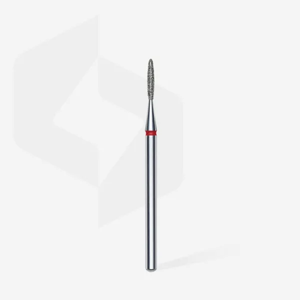 Diamond nail drill bit flame red EXPERT head diameter 1,4 mm / working part 8 mm