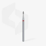 Diamond nail drill bit drop red EXPERT head diameter 1,6 mm / working part 4 mm