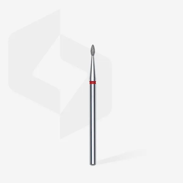 Diamond nail drill bit drop red EXPERT head diameter 1,6 mm / working part 4 mm