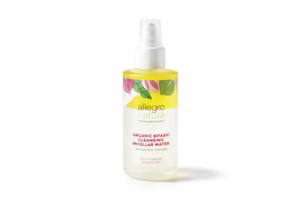 διφασικό οργανικό micellar water για ξηρές και ευαίσθητες επιδερμίδες